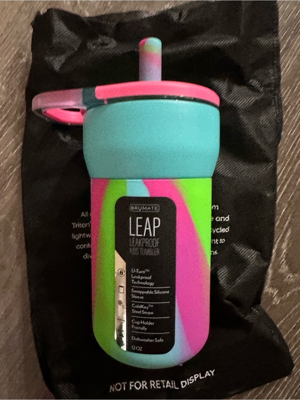 Brumate Neon Swirl Leap Tumbler for Kids